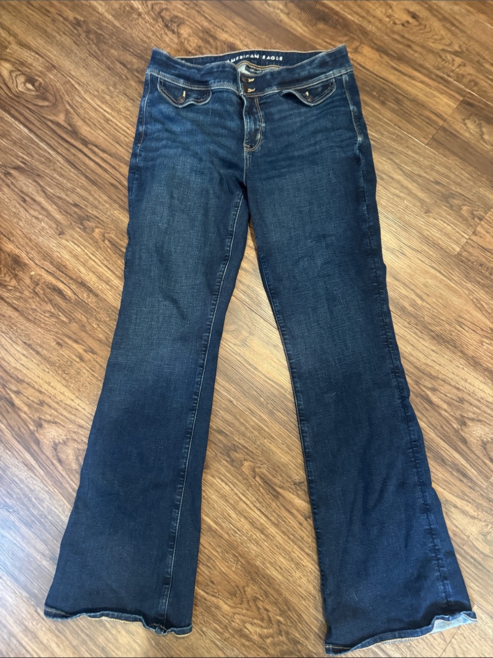 American Eagle Outfitters Women’s Dark Blue Flare Jeans